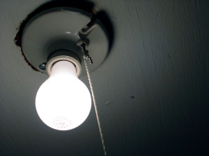 Closeup of lightbulb